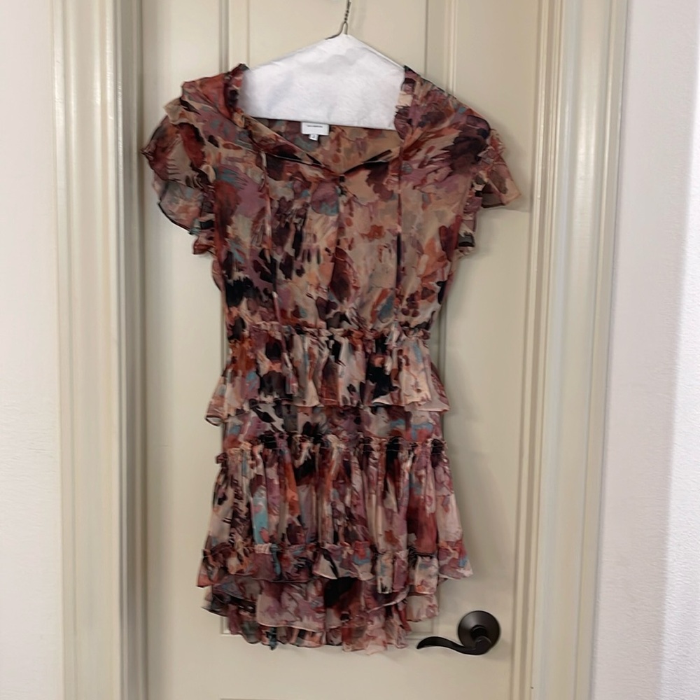 MISA LOS ANGELES Lilian Floral Popover Mini Dress Floradream